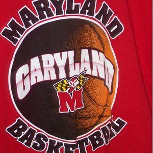 VINTAGE MARYLAND TERRAPINS T-SHIRT MEN'S  BASKETBALL GARYLAN MEN'S XL NEW